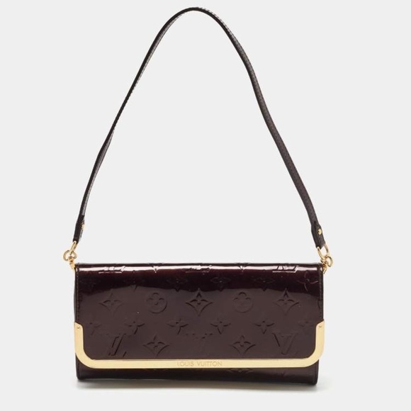 Louis Vuitton Amarante Monogram Vernis Rossmore Mm Brown Patent Leather Bag EUC - Picture 1 of 12